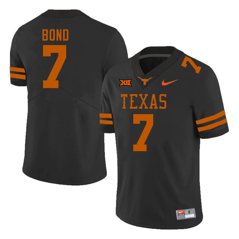 Men #7 Isaiah Bond Texas Longhorns College Football Jerseys Stitched-Black